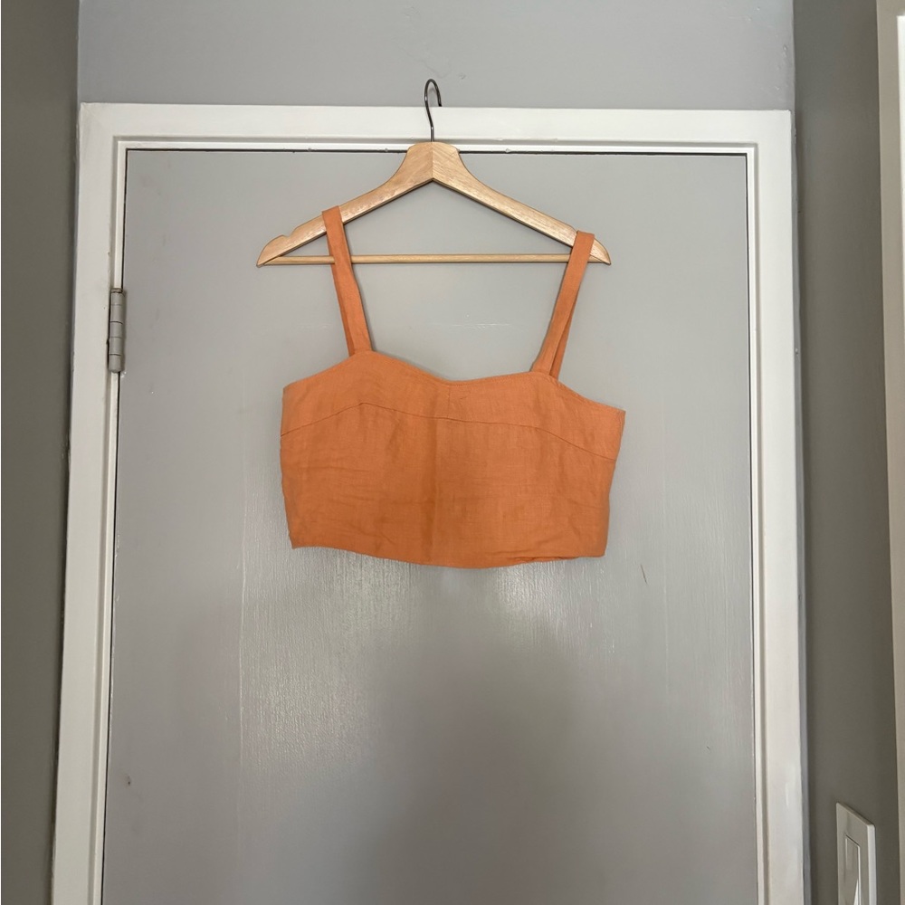 Paloma wool orange Linen Women's Top
